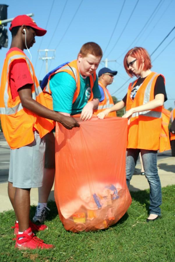 AFJROTC gather litter from Reynolds Rd. CAITLIN GREEN PHOTO