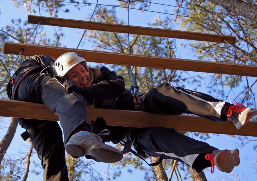 Gallery: Soccer team takes on ropes course