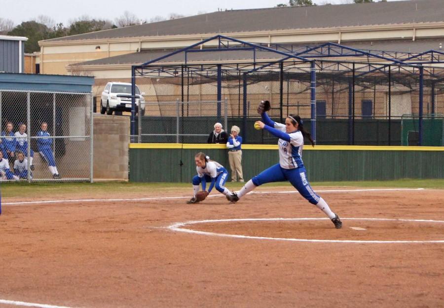 Sophomore Jordan Williams pitches against Rogers March 8. | alyssa anderson photo