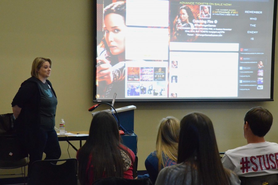 Renee Chorney speaks to students about her job at Twitter | photo madeline coclasure