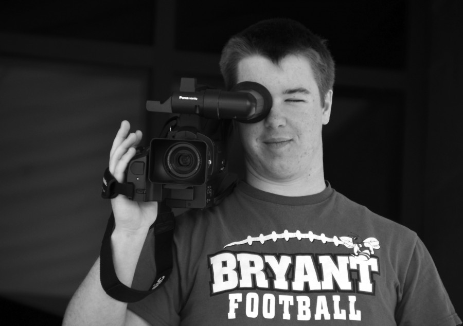 Sophomore Walker Brown prepares to capture his assignment in AV Tech. | photo paige staggs