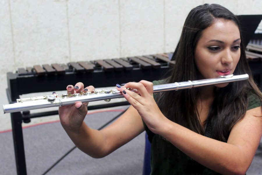 Senior Agustina Rey plays the flute