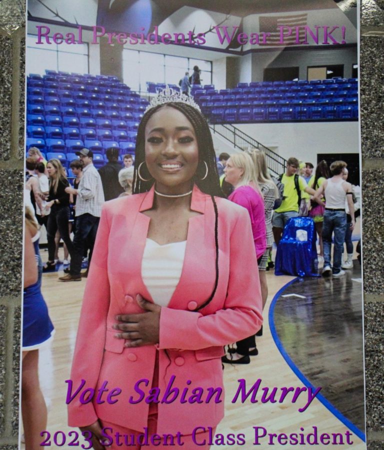 Junior Sabian Murry voted for class president for the year 2023