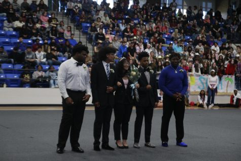 Senior maid Nyla Danzy  was escorted at the homecoming pep rally by senior football players Jeremiah Smith, Jaylon Brown, Jordan Knox, and William Kelsey