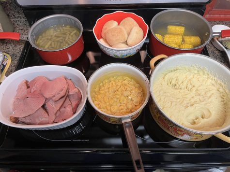 Sophomore Molly Kitchens photographs the Thanksgiving dishes that she will enjoy with her family on Thursday, November 24.