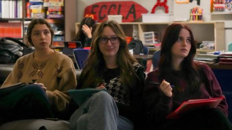 Juniors Izzy Sharp, Bella Curran, and Karoline Bauer in Heather Hares advisory class. As members of the prom committee, they help decide the prom theme as well as come up with decorations. “I was already in Mrs. Hares advisory and she kept telling me to join [prom committee] so that she can talk about it in advisory without having to be like ‘Izzy  please leave the room,’” Sharp said. 