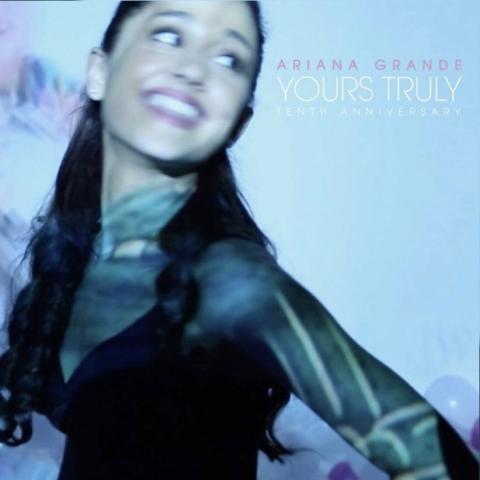 Ariana Grandes Yours Truly: 10th Anniversary Edition album cover courtesy of Apple Music. 