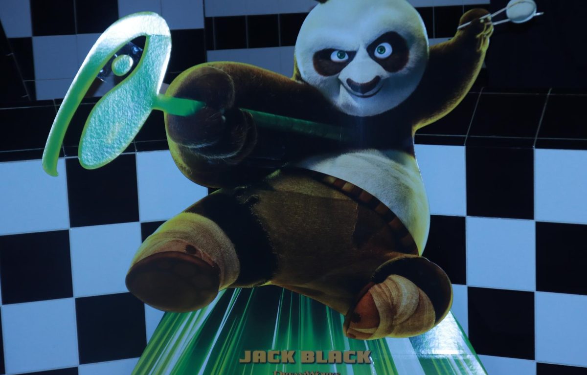 Promotional cut out for the Kung Fu Panda 4 movie inside Tinseltown Theater in Benton, Arkansas. 