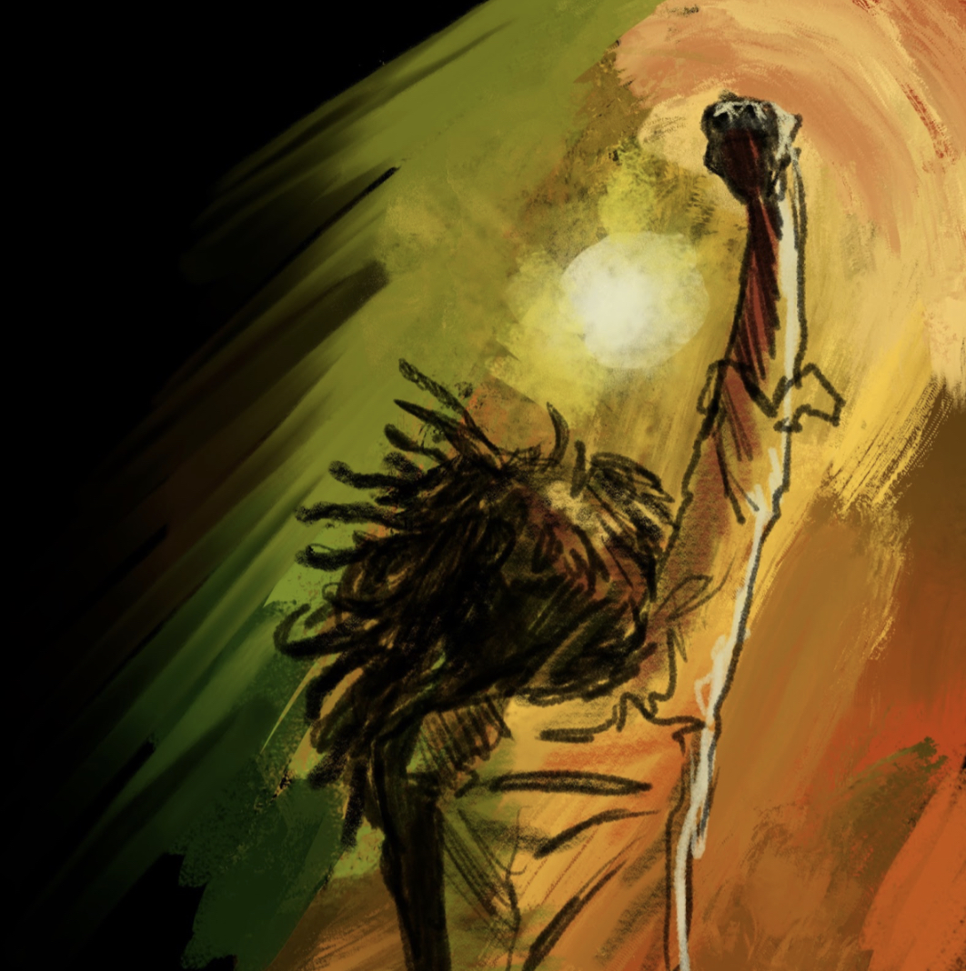 Illustration of Bob Marley.