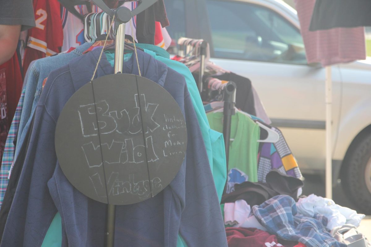 Buck Wild Vintage, a vintage clothing resale shop put on by English teacher Jacob Buchanan, rented out a space at the Big Blue Market on Sat. Sept. 21.
