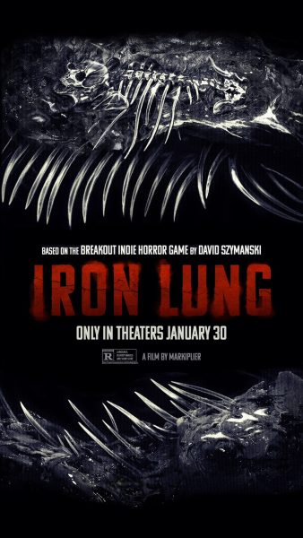 Prepare for a claustrophobic descent into an ocean of blood with Markiplier’s feature film adaptation of the horror hit Iron Lung. This movie poster teases a brush with the skeletal remains of the deep, set to haunt theaters starting January 30.